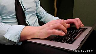 gay co workers rimjob and anal fuck in the office with monster cocks. 💪