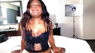 My ebony stepdaughter woke me up this morning for some hot sex