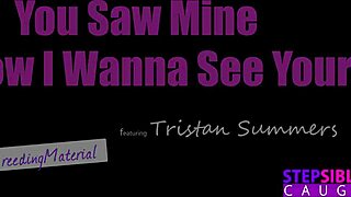 blonde stepsis with big tits and shaved pussy strips naked for pov creampie