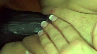 Big black monster cock fucking fat bbw pussy in interracial hardcore scene