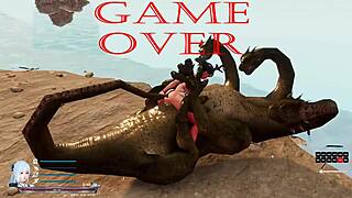 i play sword x hime game over edits with monster pussy