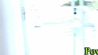 that teen gobbles a big cock pov, wanna see her swallow?