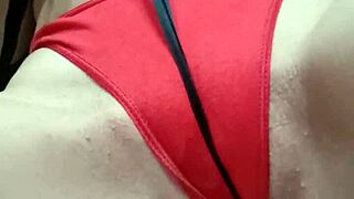 playing with ribbon and oops moment