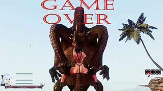 i play sword x hime game over edits with monster pussy