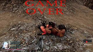 i play sword x hime game over edits with monster pussy