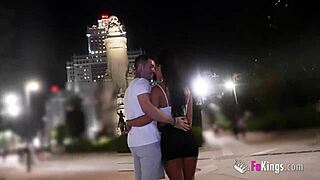 Natali Quinn rides cowgirl in public sex exhibition around Madrid