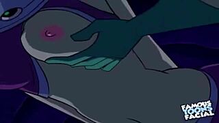 Starfire and Robin in Doggystyle Pose