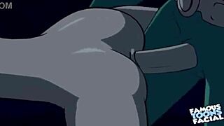 Starfire and Robin in Doggystyle Pose