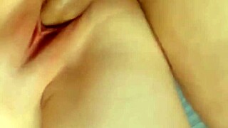 This babe is getting her shaved pussy fucked with a monster cock