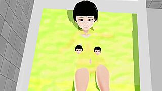 Koko A Reveals Everything In The Bath, A Cute Anime Girl Strips Down