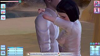 More sexy beach premium resort gameplay with anal and handcuffs