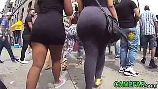 I watched this babe have an intense ass orgasm from afar in hd