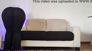 Pawg cleans apartment in tight pants