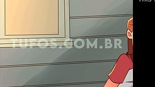 rapaz novinho pegando a coroa gostosa pela porta dos fundos desenho animado