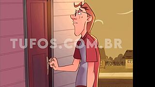 rapaz novinho pegando a coroa gostosa pela porta dos fundos desenho animado