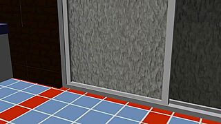 Anime Woman Enjoys Steamy Bath in Japanese Public Sento