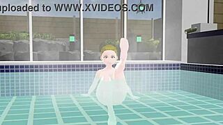 Anime Woman Enjoys Steamy Bath in Japanese Public Sento