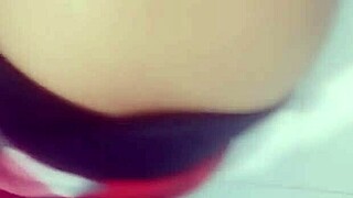 Vietnamese teen masturbates with cucumber in story