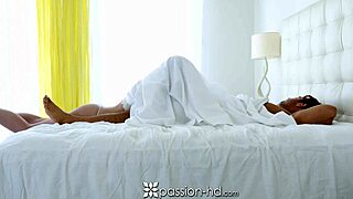 Intriguing blowjob and fleshlight fun under the sheets with Molly Manson