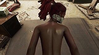 fallout 4 dark desires has a hot black babe in bondage getting rough anal