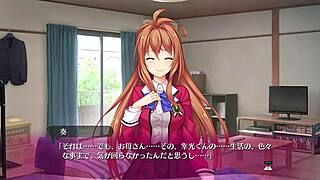 I love playing this bukkake hentai game in lingerie