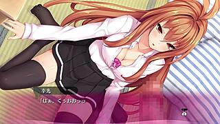 I love playing this bukkake hentai game in lingerie