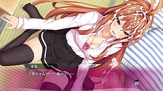 I love playing this bukkake hentai game in lingerie