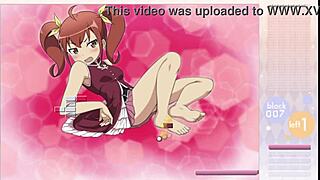 kurusu kanako strips during arkanoid gameplay casually