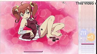 kurusu kanako strips during arkanoid gameplay casually