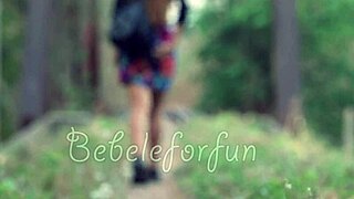 Brown-eyed beauty with big natural tits walks ready for action