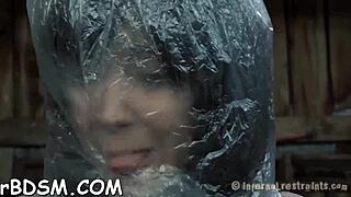 Brunette Babe Toys Herself to Cum in BDSM Fetish