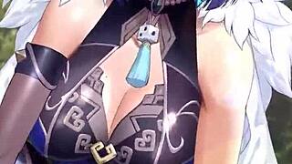 Yelan from Genshin Impact Gets Slammed Hard in Wild Anime Hentai Action with Raw Intensity