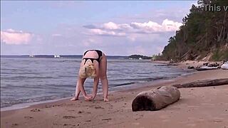 i'm charging up with a sexy workout by the sea