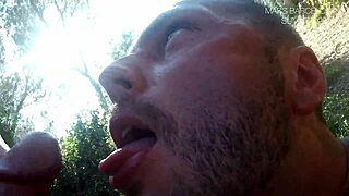 Cruising for public sex on the gay nude beach