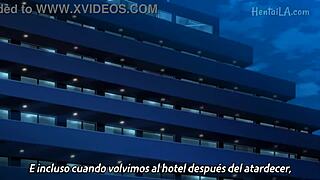 Linda chica rubia enjoying the playa in hentai style