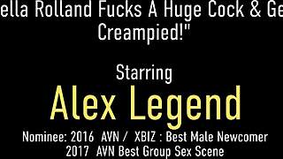 brunette bella rolland rides alex legend with a wet sloppy blowjob
