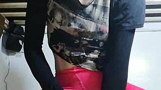 Ladyboy Tries Riding a Dildo for the First Time