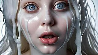 Anime Bukkake Facial Cum Painting