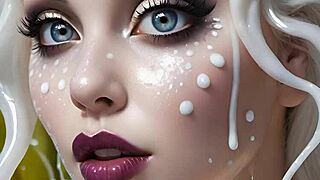 Anime Bukkake Facial Cum Painting