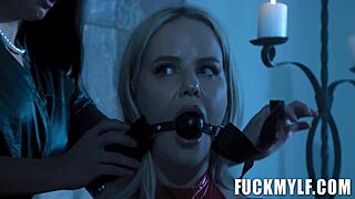 In Screwged Part 1, Sheena Ryder and Penelope Woods get clothes ripped for blowjobs.