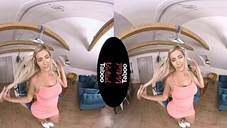 Blonde screams, Orgasm from taboo masturbation feels amazing!