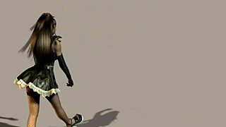 Personal virtual redhead stripper in anime style