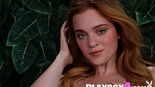 redhead babe celeste rasmussen reveals perfect tits and round ass