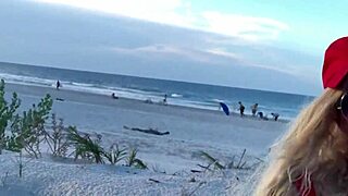 Hot Milf Feels So Naughty Playing Pussy on Public Beach