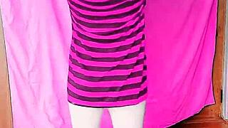 Big ass gay crossdresser dances sexily.