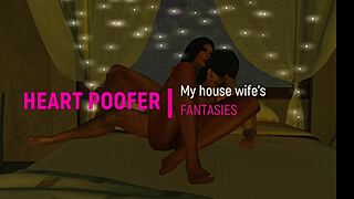 Lazy anime girl in creamy doggy position