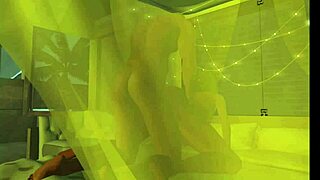 Lazy anime girl in creamy doggy position