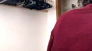 sexy and beautiful girl shows off her tits in homemade scene