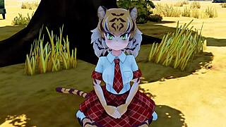 Bengal tiger says, 'Let's fuck in Kemono Friends anime.'