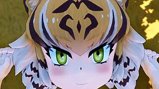 Bengal tiger says, 'Let's fuck in Kemono Friends anime.'